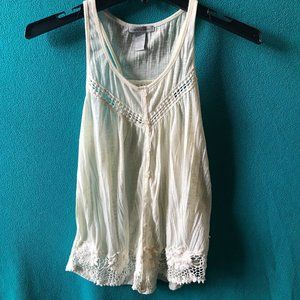 Charlotte Russe Cream Boho Tank Top